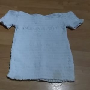 White off the sholder crop top